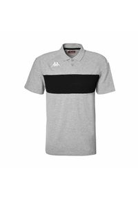 Polo Kappa Dianetti. Typ kołnierza: polo. Kolor: czarny, szary, wielokolorowy. Materiał: poliester, bawełna. Wzór: kolorowy. Styl: elegancki