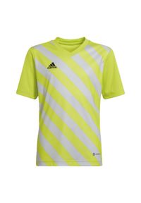 Adidas - Koszulka piłkarska dla dzieci adidas Entrada 22 Graphic Jersey. Kolor: wielokolorowy, szary, żółty. Materiał: jersey. Sport: piłka nożna