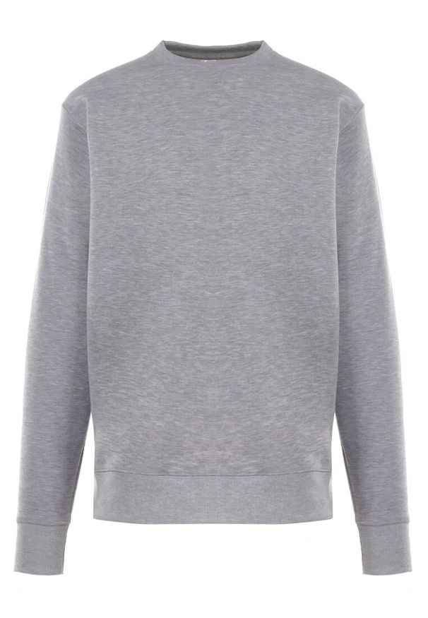 Born2be - Szara Bluza Hypnol. Typ kołnierza: bez kaptura. Kolor: szary. Materiał: polar, dzianina, jeans. Styl: klasyczny