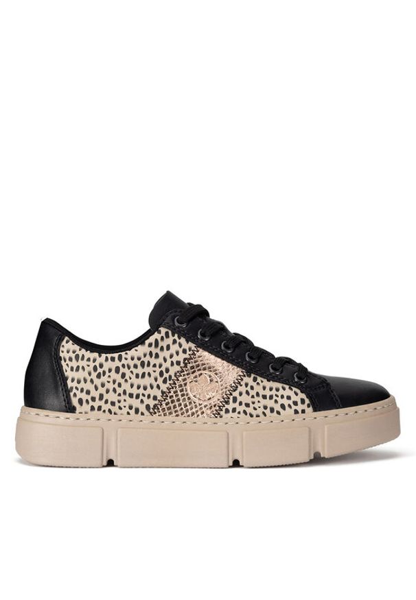 Rieker Sneakersy N5910-62 Beżowy. Kolor: beżowy. Materiał: skóra