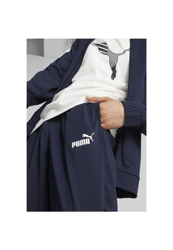 Puma - Męski strój bejsbolowy Tricot PUMA Navy Blue. Kolor: biały, czarny, niebieski, wielokolorowy. Materiał: dresówka