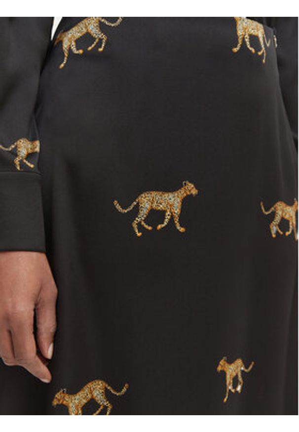 LOLA CASADEMUNT Spódnica maxi LS2608008 Czarny Regular Fit. Kolor: czarny. Materiał: syntetyk