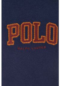 Polo Ralph Lauren spodnie dresowe kolor granatowy z aplikacją. Kolor: niebieski. Materiał: dresówka. Wzór: aplikacja #3