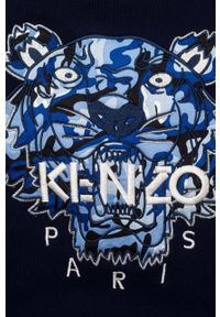 Kenzo kids - Kenzo Kids Bluza dziecięca kolor granatowy z nadrukiem. Kolor: niebieski. Materiał: dzianina. Wzór: nadruk #3
