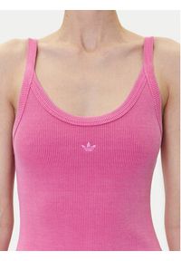 Adidas - adidas Sukienka codzienna Ribbed JI5750 Różowy Slim Fit. Okazja: na co dzień. Kolor: różowy. Materiał: bawełna. Typ sukienki: proste. Styl: casual #4