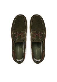 TOMMY HILFIGER - Tommy Hilfiger Półbuty Th Boat Shoe Core Suede FM0FM05387 Zielony. Kolor: zielony. Materiał: skóra, zamsz #4