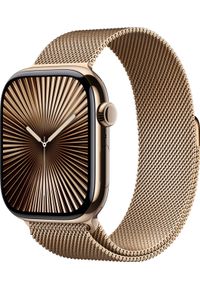 APPLE - Smartwatch Apple Watch 10 GPS + Cellular 46mm Gold Titanium Milanese Loop M/L Złoty (MX003ET/A). Rodzaj zegarka: smartwatch. Kolor: złoty
