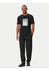 Hugo - HUGO T-Shirt Durose 50564130 Czarny Regular Fit. Kolor: czarny. Materiał: bawełna #3