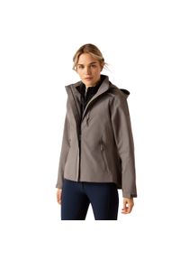 Kurtka przeciwdeszczowa do jazdy konnej z kapturem dla kobiet Ariat Coastal. Typ kołnierza: kaptur. Kolor: szary. Sport: jeździectwo #1