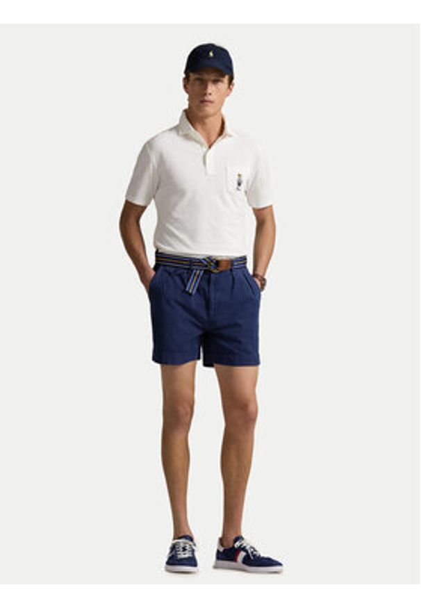 Polo Ralph Lauren Polo 710963818001 Biały Custom Fit. Typ kołnierza: polo. Kolor: biały. Materiał: bawełna