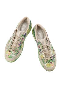 Sneakersy damskie Rieker, niski fason sznurowanie kwiatowy wzór platformowa podeszwa modny charakter stabilna konstrukcja miękka wkładka komfort nosz. Zapięcie: sznurówki. Kolor: zielony. Materiał: zamsz, jeans. Szerokość cholewki: normalna. Wzór: kwiaty. Sezon: wiosna, lato. Styl: klasyczny #4