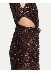 Elisabetta Franchi Sukienka wieczorowa ABR4852E2 644 Brązowy Regular Fit. Kolor: brązowy. Materiał: syntetyk. Styl: wizytowy #3