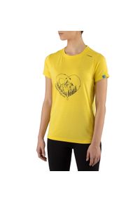 Koszulka turystyczna damska Viking Lenta Bamboo. Kolor: żółty