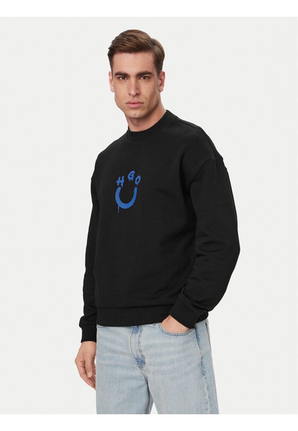 Hugo - HUGO Bluza Nucavex 50560062 Czarny Regular Fit. Kolor: czarny. Materiał: bawełna