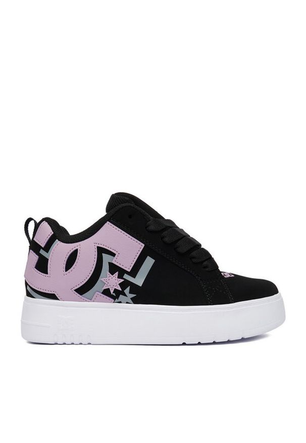 DC Shoes Sneakersy EO-COURT GRAFFIK PLATFORM DC02422003 Czarny. Kolor: czarny. Materiał: nubuk, skóra. Obcas: na platformie