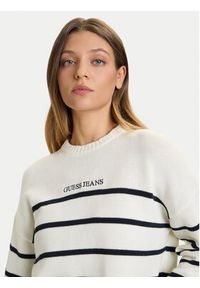 Guess Jeans Sweter W5BR03 Z3HM1 Écru Relaxed Fit. Materiał: bawełna