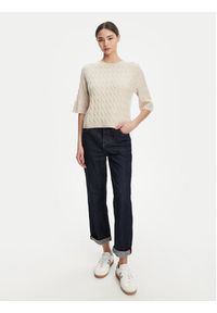 Marella Sweter Franz 2523366084 Beżowy Regular Fit. Kolor: beżowy. Materiał: kaszmir