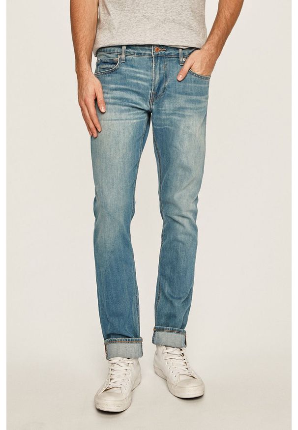 Guess Jeans - Jeansy Miami. Kolor: niebieski. Materiał: bawełna, jeans, materiał, denim, elastan, poliester