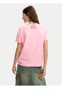 Desigual T-Shirt Core Mickey 26SWTK42 Różowy Regular Fit. Kolor: różowy. Materiał: bawełna #5