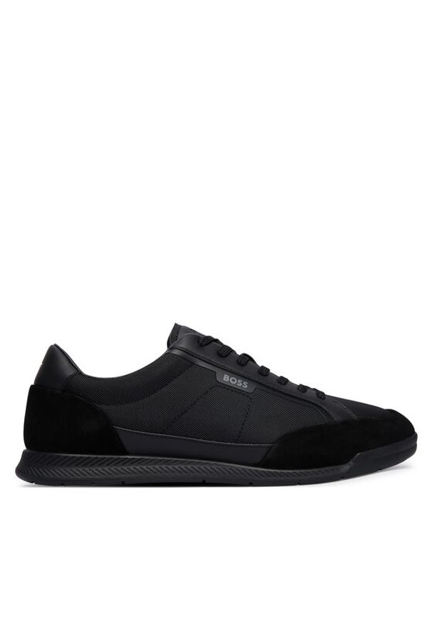 BOSS Sneakersy Nitan 50568486 Czarny. Kolor: czarny. Materiał: skóra
