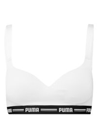 Stanik fitness cardio Puma Paded Top. Kolor: biały. Materiał: bawełna. Sport: fitness #1
