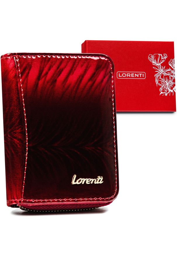 LORENTI - Portfel skórzany Lorenti 5157-FTN czerwony. Kolor: czerwony. Materiał: skóra