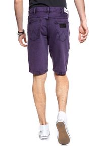 Wrangler - SPODENKI MĘSKIE WRANGLER DENIM SHORT PURPLE POP W14CRJ202 112126625. Materiał: denim. Wzór: jednolity #6