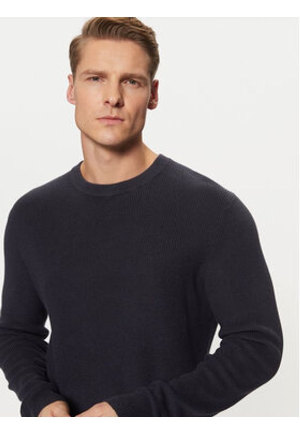 Guess Sweter M5RR09 Z3BV1 Granatowy Regular Fit. Kolor: niebieski. Materiał: bawełna