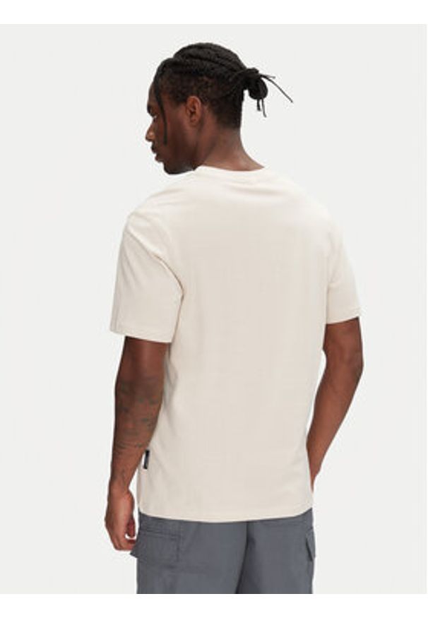 Jack & Jones - Jack&Jones T-Shirt Recharge 12273070 Beżowy Relaxed Fit. Kolor: beżowy. Materiał: bawełna