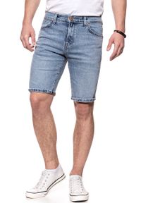 Wrangler - SPODENKI MĘSKIE WRANGLER DENIM SHORT LIGHT MARBLE W14CRE19J. Materiał: denim #5