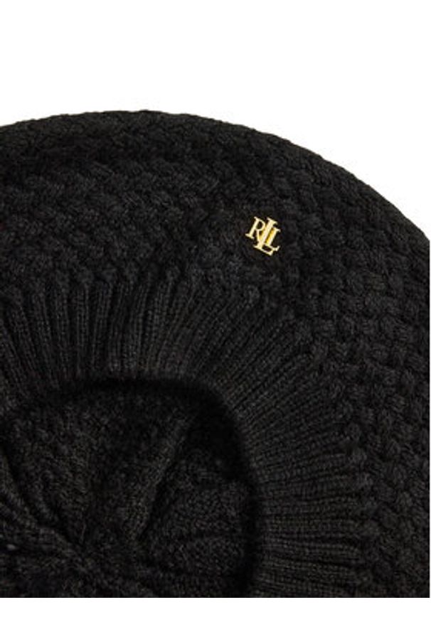 Lauren Ralph Lauren - LAUREN RALPH LAUREN Beret 454P04489001 Czarny. Kolor: czarny. Materiał: materiał, poliester