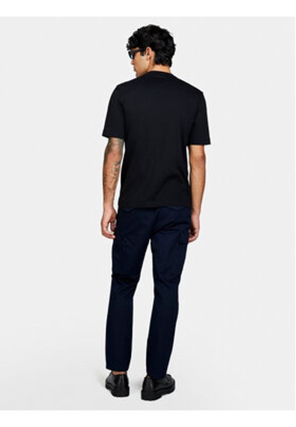 Sisley T-Shirt 3I1XS103I Czarny Regular Fit. Kolor: czarny. Materiał: bawełna