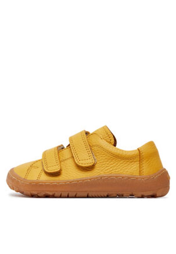 Froddo Sneakersy Barefoot Base G3130240-6 S Żółty. Kolor: żółty. Materiał: skóra