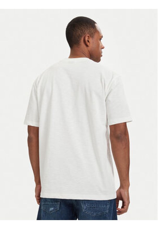 G-Star RAW - G-Star Raw T-Shirt Slub D28889-E512 Kremowy Relaxed Fit. Kolor: kremowy. Materiał: bawełna