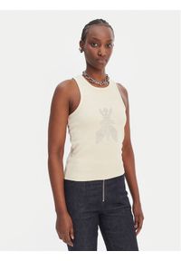 Patrizia Pepe Top 8M1768/J373-W413 Beżowy Slim Fit. Kolor: beżowy. Materiał: bawełna #1