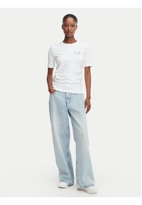 Calvin Klein Jeans T-Shirt LV047G808G Biały Slim Fit. Kolor: biały. Materiał: bawełna #2