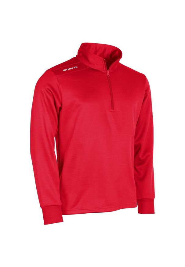 STANNO - Bluza dresowa z pół zamkiem błyskawicznym Stanno Field. Kolor: czerwony. Materiał: dresówka