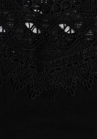 Renee - Czarny Bawełniany Top z Koronkowymi Wstawkami Lirumina. Okazja: na co dzień. Kolor: czarny. Materiał: bawełna, koronka. Styl: casual, elegancki #7