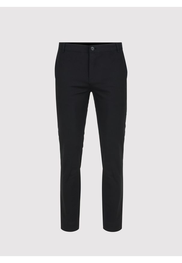 Pako Lorente - PAKO LORENTE – Czarne spodnie męskie. Okazja: na co dzień. Kolor: czarny. Materiał: bawełna, materiał, elastan. Styl: casual, klasyczny