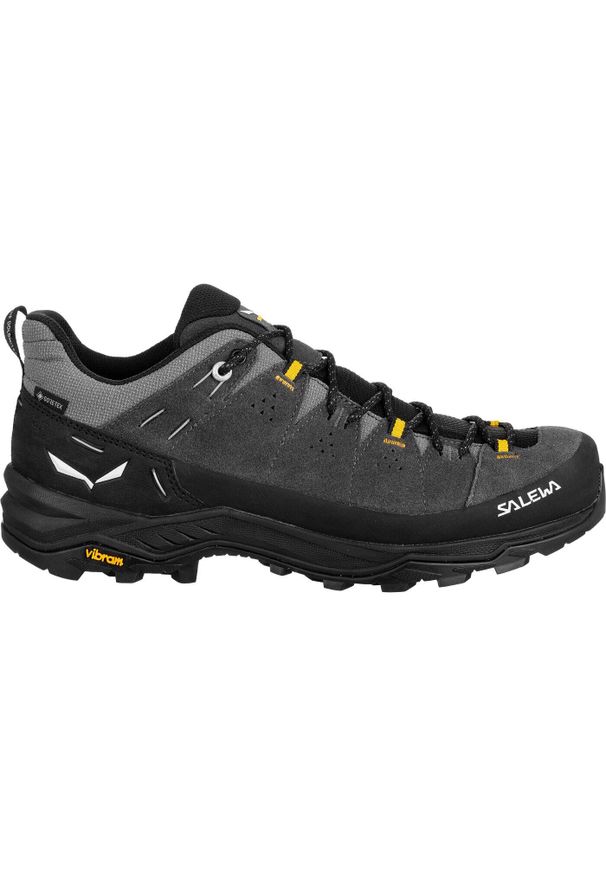 Buty Trekkingowe Męskie Salewa Alp Trainer 2 Gtx. Kolor: czarny, zielony, szary, wielokolorowy. Materiał: guma, zamsz. Sport: turystyka piesza