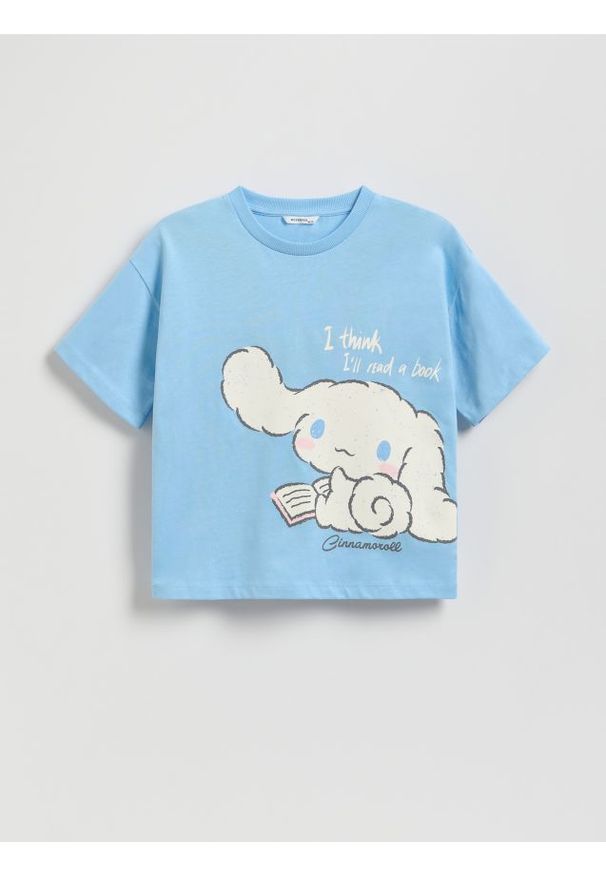 Reserved - T-shirt Cinnamoroll - jasnoniebieski. Kolor: niebieski. Materiał: bawełna