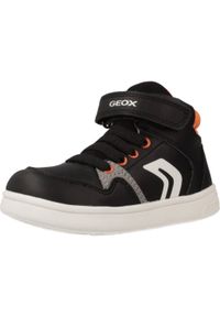 Geox - Buty GEOX B DJROCK BOY Czarny. Kolor: czarny. Materiał: tkanina, skóra. Sport: turystyka piesza
