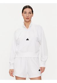 Adidas - adidas Bluza Z.N.E. IN9478 Biały Relaxed Fit. Kolor: biały. Materiał: syntetyk