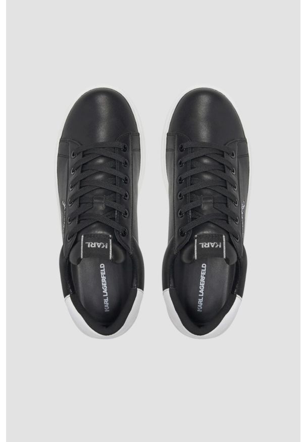 Karl Lagerfeld - KARL LAGERFELD Czarne sneakersy męskie KAPRI MENS Maison Karl Lace. Kolor: czarny