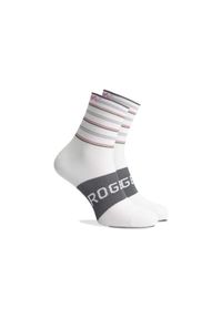 ROGELLI - Skarpetki damskie Rogelli Stripe. Kolor: różowy, szary, wielokolorowy, biały. Sport: kolarstwo #1