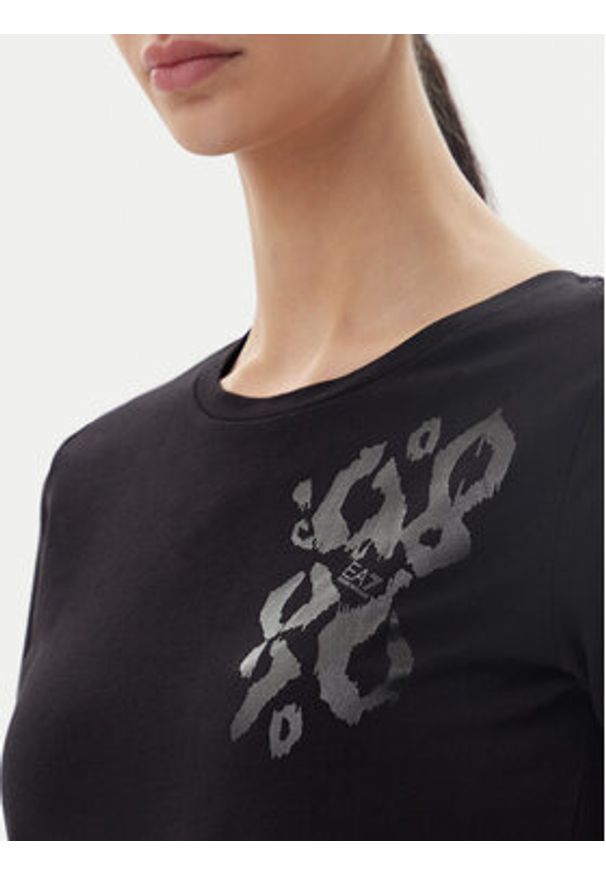 EA7 Emporio Armani T-Shirt 7W000133 AF10373 UC001 Czarny Regular Fit. Kolor: czarny. Materiał: bawełna