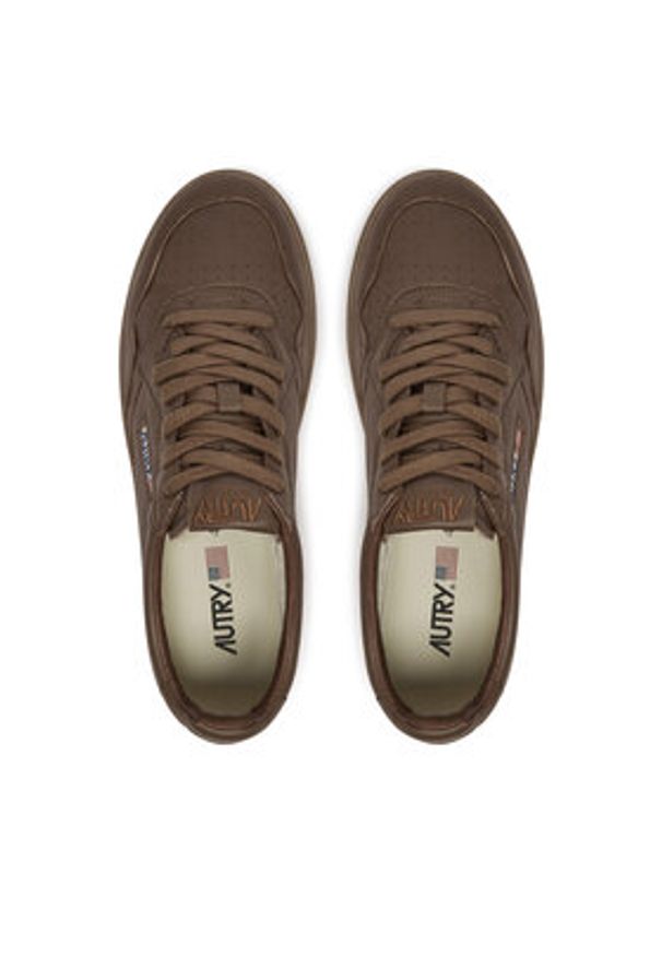 AUTRY Sneakersy AULM SG21 Brązowy. Kolor: brązowy. Materiał: skóra