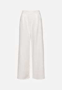 Renee - Białe Szerokie Spodnie w Eleganckim Stylu Hanessame. Kolor: biały. Styl: elegancki #7