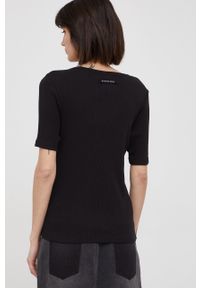 G-Star RAW - G-Star Raw t-shirt bawełniany D21235.C678 kolor czarny. Kolor: czarny. Materiał: bawełna. Długość rękawa: krótki rękaw. Długość: krótkie #3