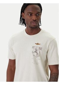 Aeronautica Militare T-Shirt 261TS2543UJ00686 Beżowy Regular Fit. Kolor: beżowy. Materiał: bawełna #3